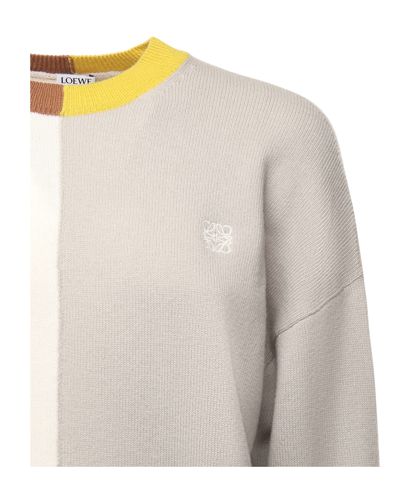 Loewe Asymmetrical Wool Sweater - MUSTARD/BRONZE
