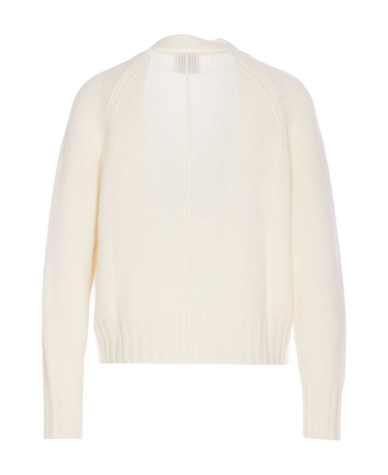 Allude V-cardigan - White