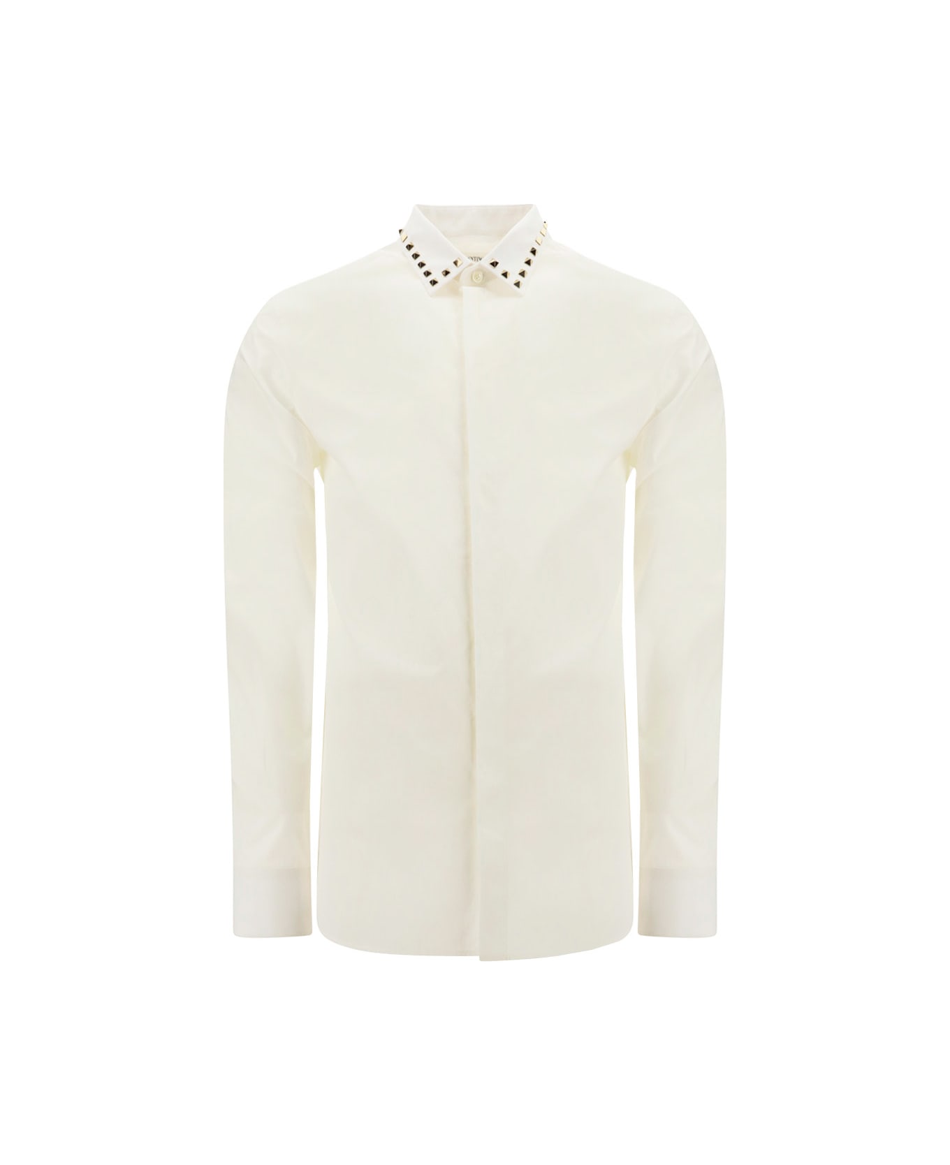 Valentino White Shirt With Studs On The Collar - White シャツ