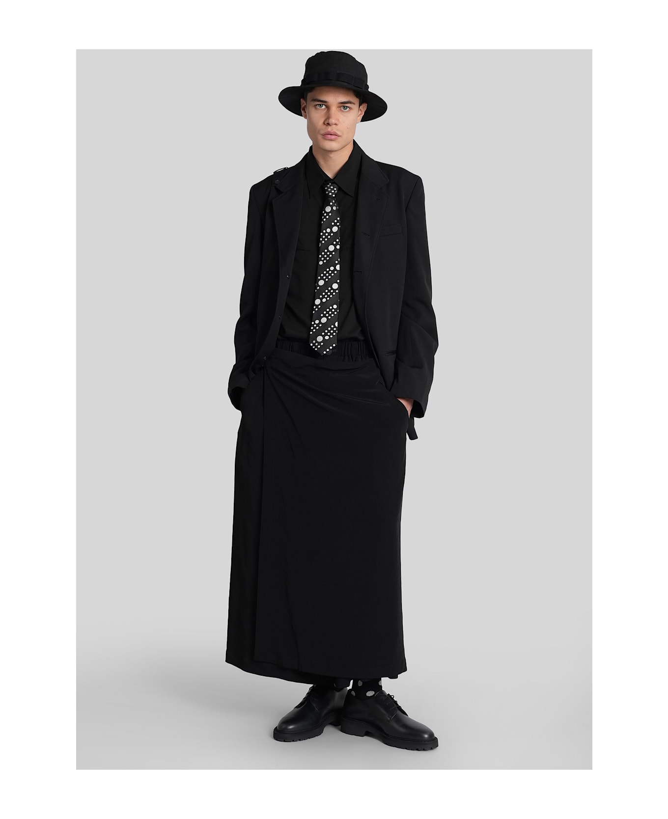 Yohji Yamamoto Blazer In Black Wool - black