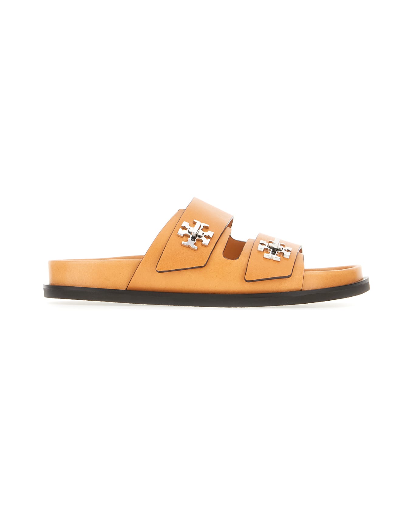 Tory Burch Caramel Leather Slider Sandals - CAMELLO