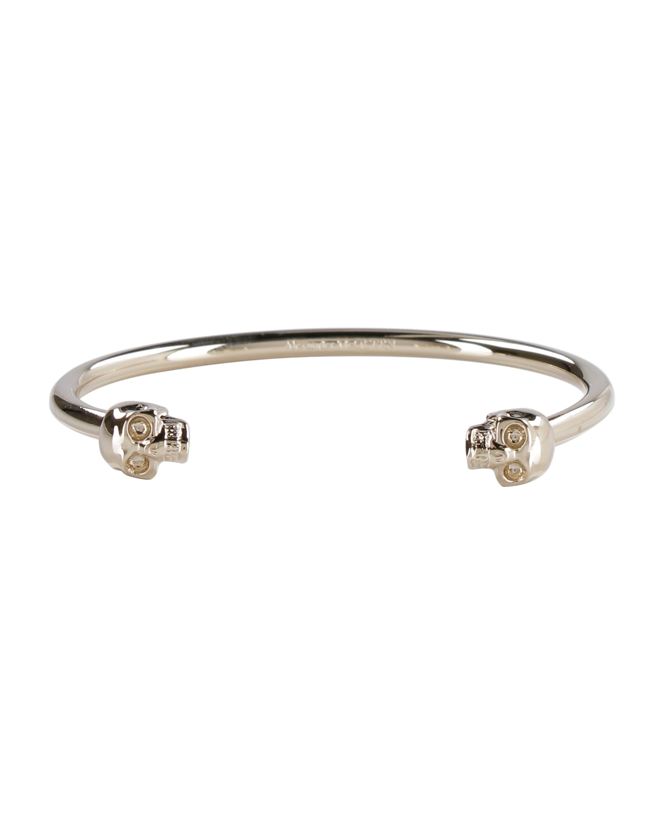 Alexander McQueen Twin Skull Brass Bracelet - Gold