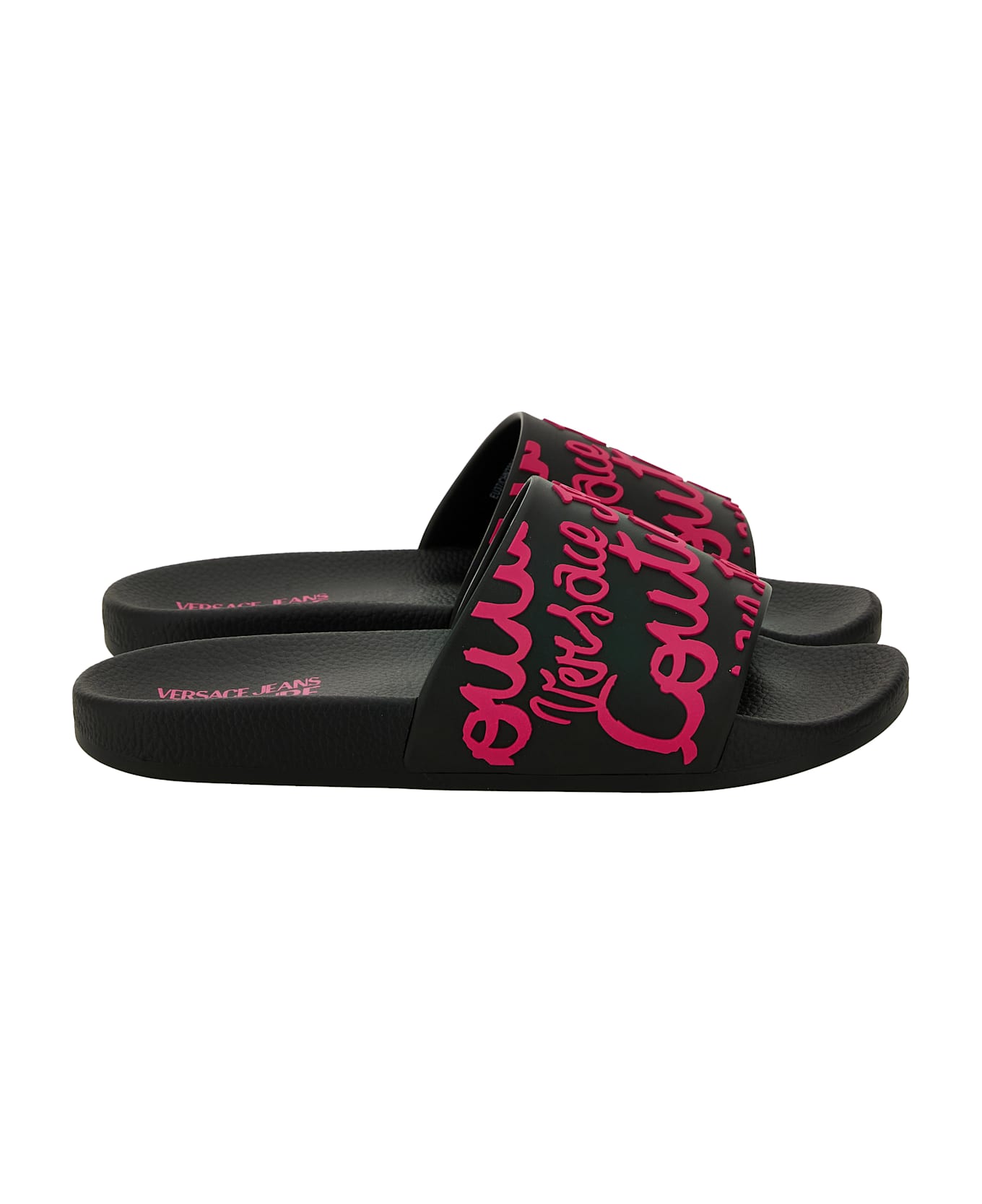 Versace Jeans Couture Pool Slides - Black
