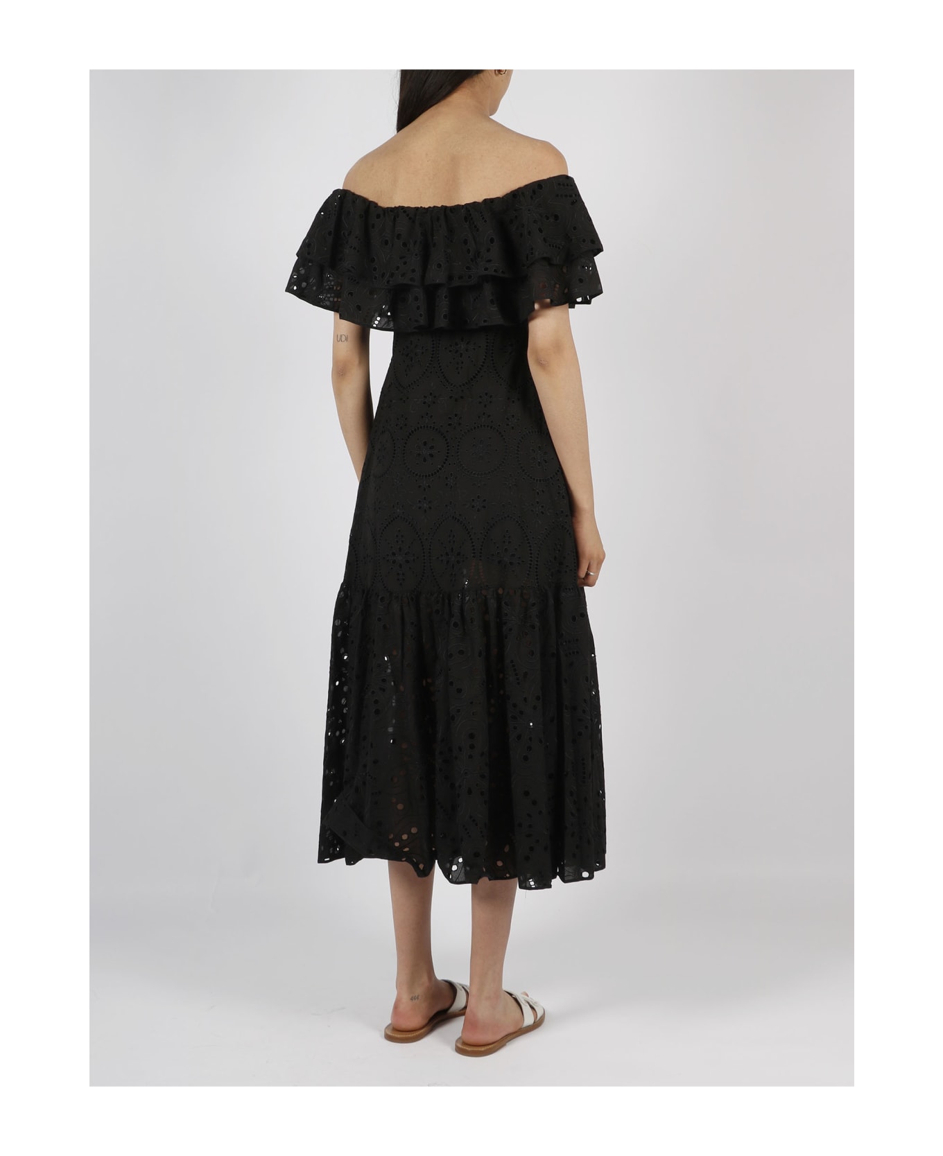Charo Ruiz Isabella Long Dress - Black ワンピース＆ドレス