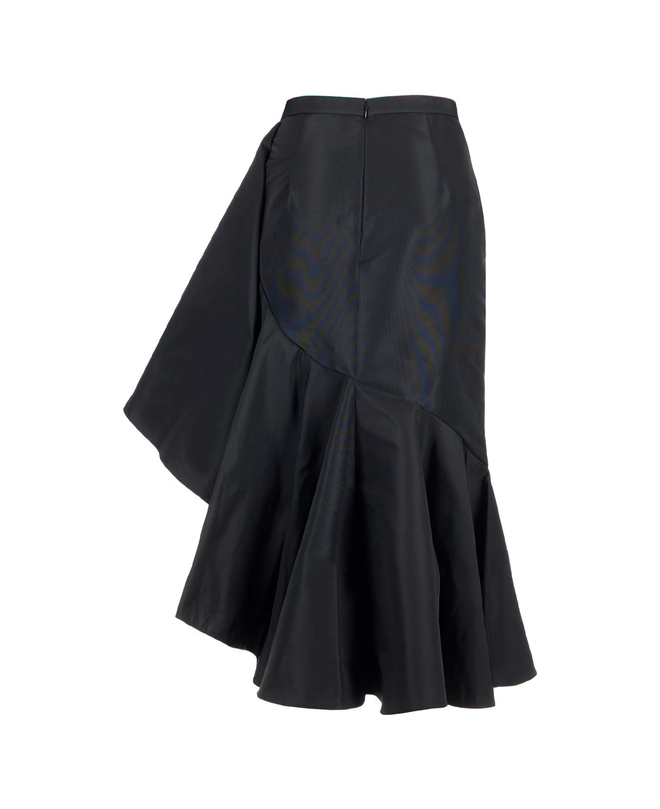 Alexander McQueen Asymmetric Skirt Midi Skirt - Black スカート