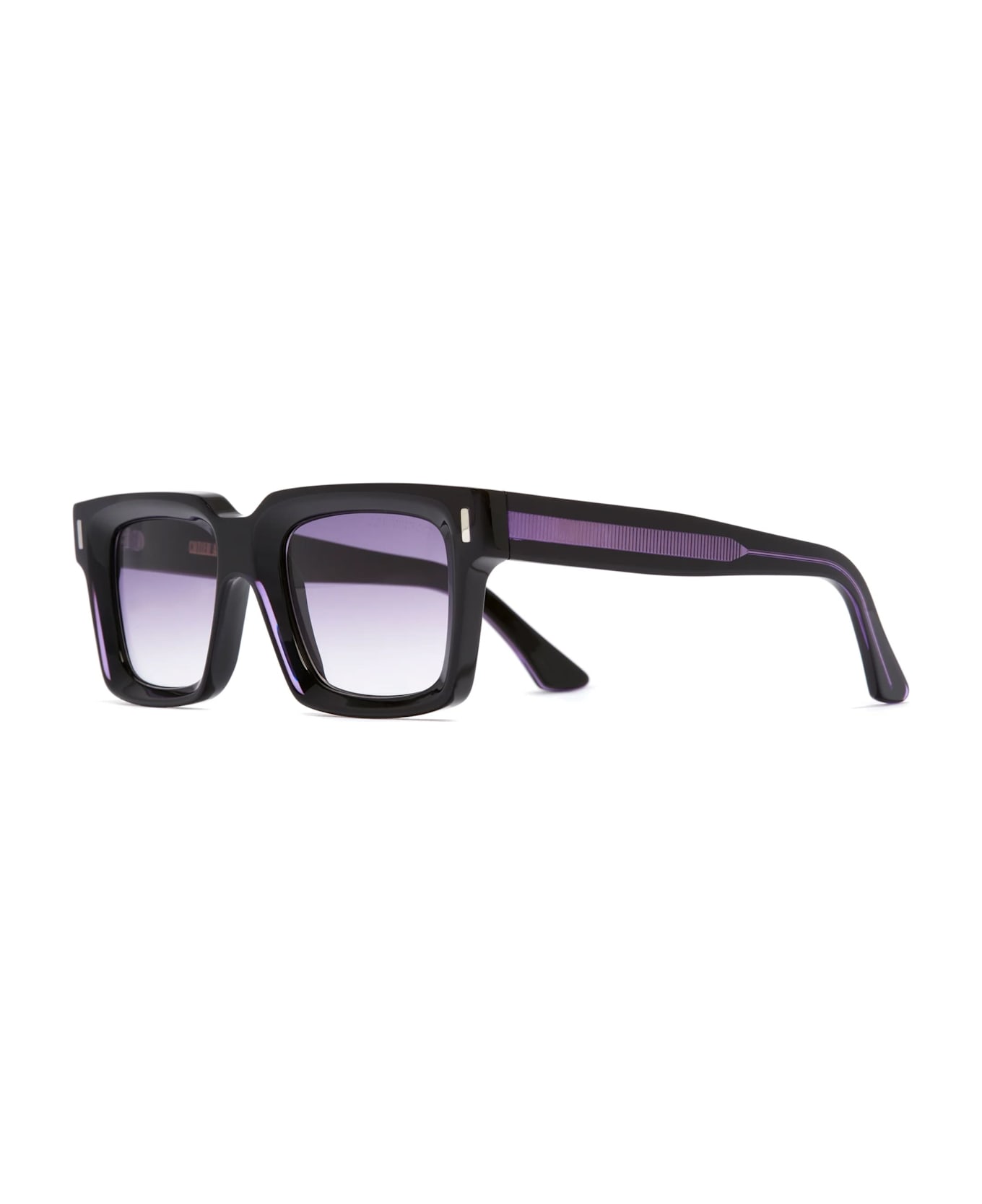 Cutler and Gross 1386 - Purple On Black Sunglasses - purple