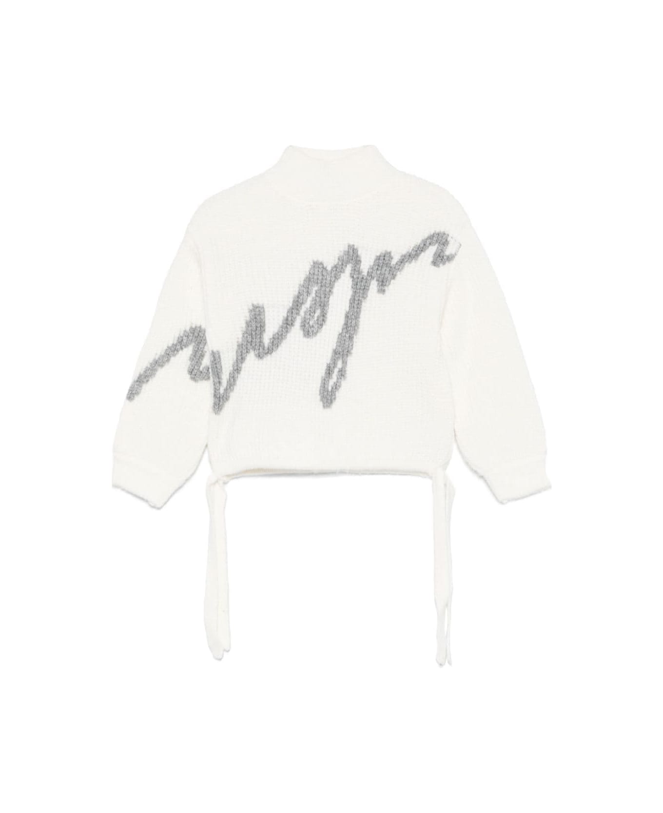 MSGM Maglione Con Logo - White