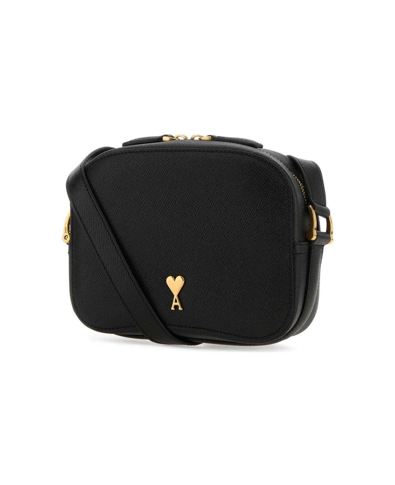 Ami Alexandre Mattiussi Logo Plaque Zipped Handbag - BLACK