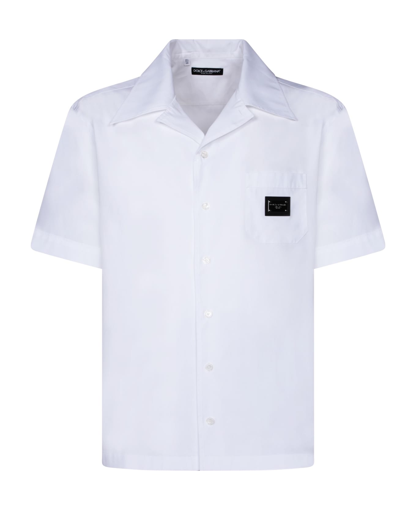 Dolce & Gabbana Logo Plaque Shirt - White