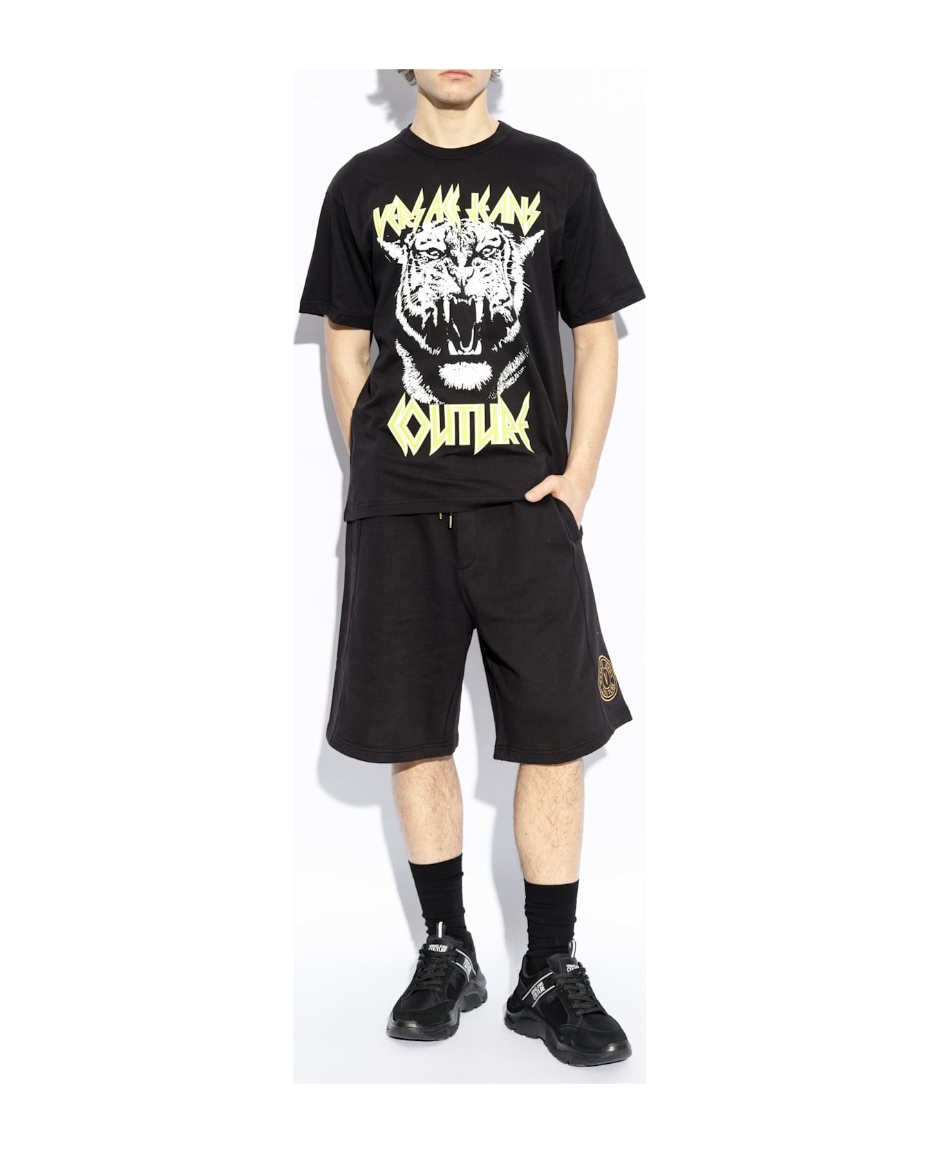 Versace Jeans Couture Sneakers With Logo - Black