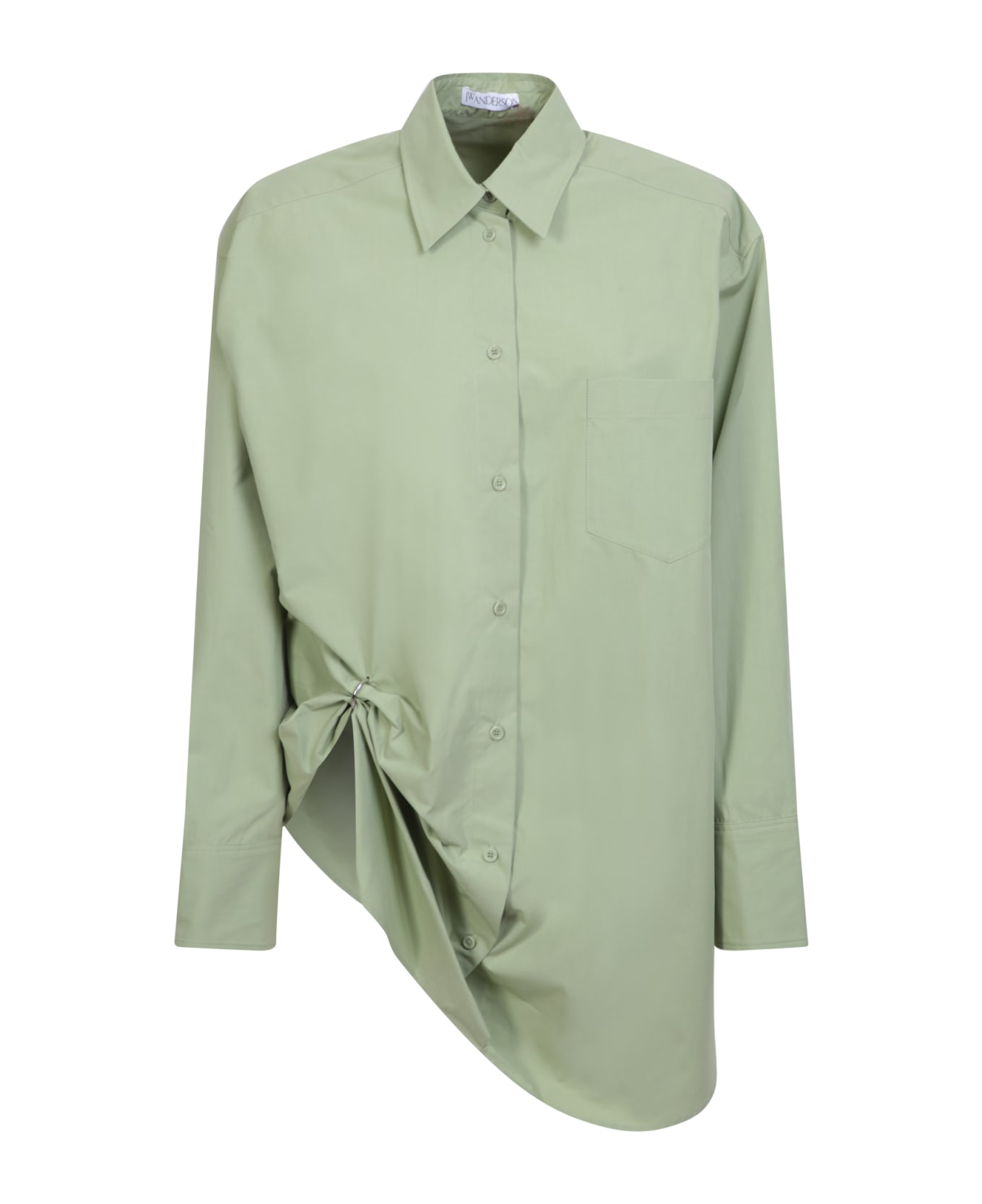 J.W. Anderson Eyelets Oversize Green Shirt - Green