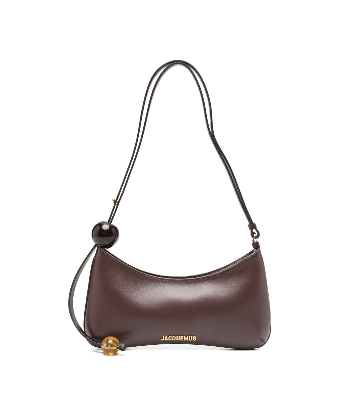 Jacquemus Le Bisou Perle Leather Shoulder Bag - Brown