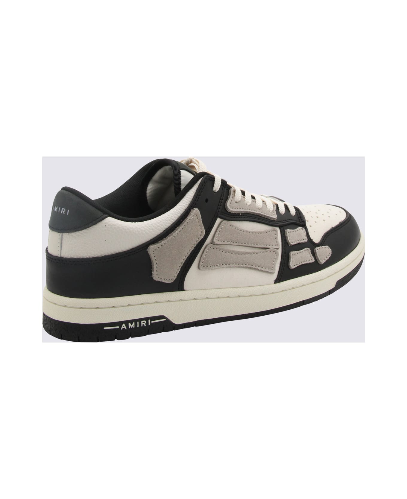 AMIRI Black Alabaster Leather Skel Sneakers - Nero e Bianco