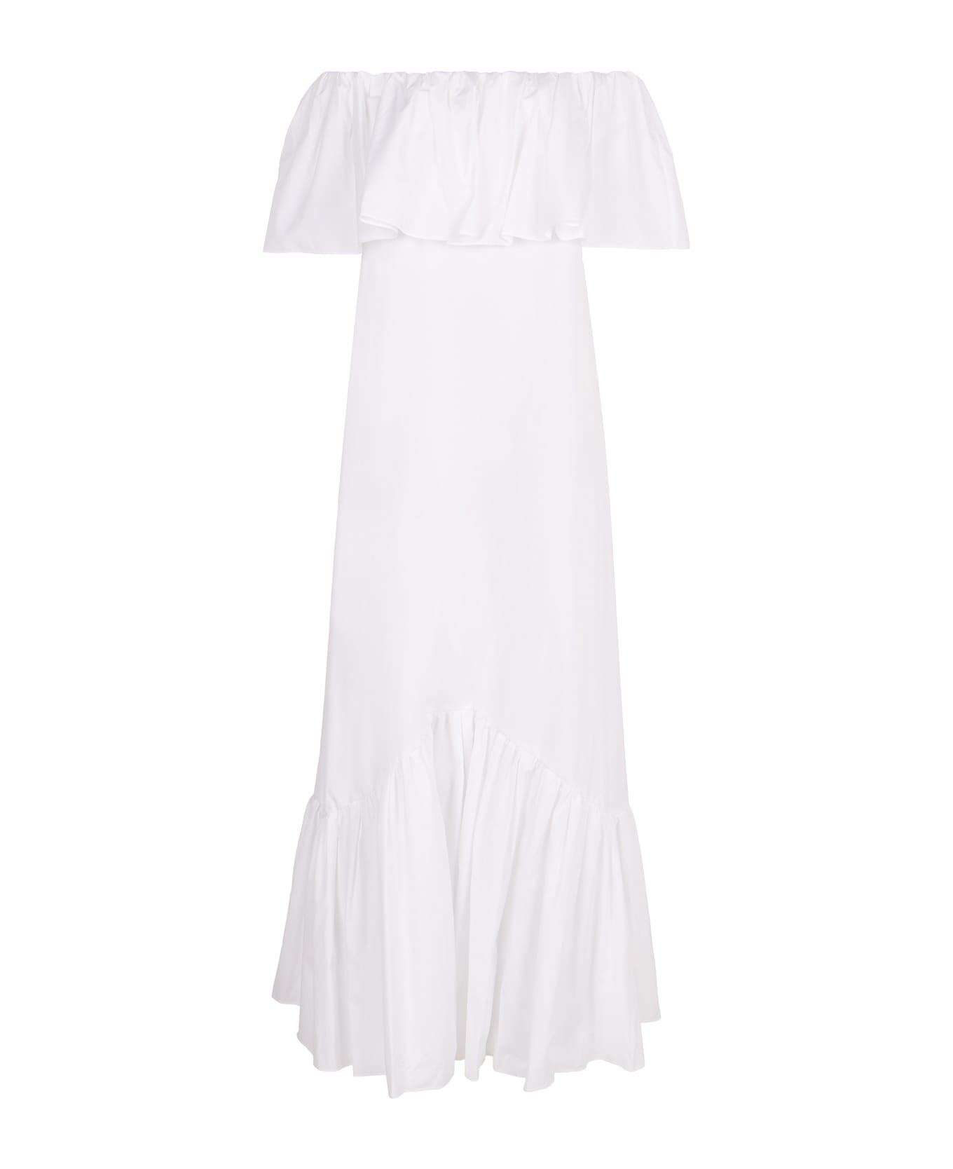 Max Mara Studio Petali Poplin Maxi Dress - White
