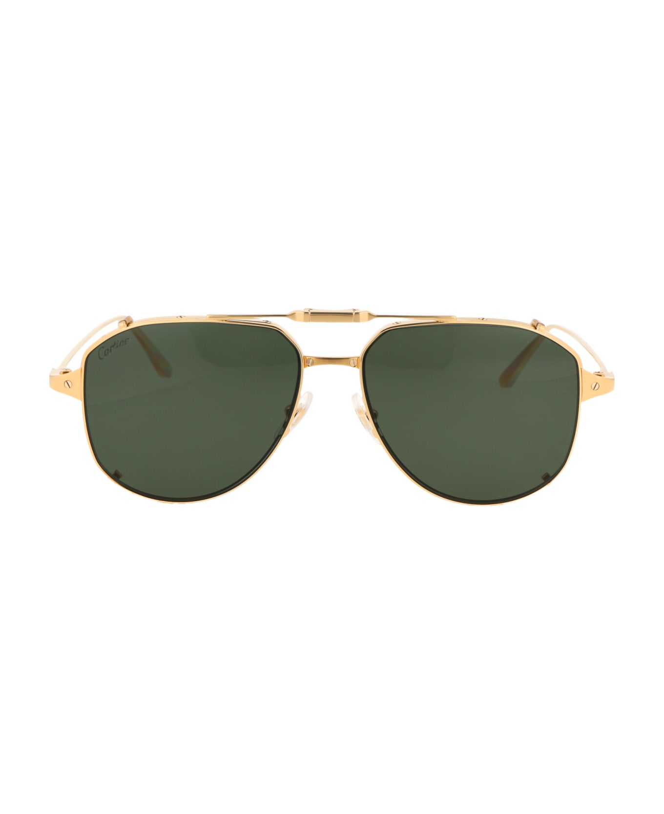 Cartier Eyewear Ct0352s Sunglasses - 001 GOLD GOLD GREEN