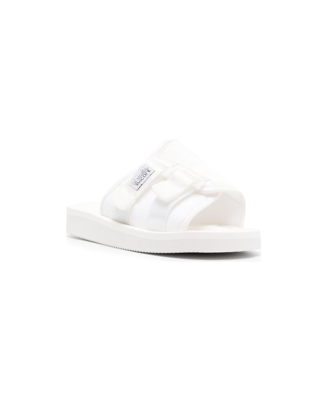 SUICOKE 'kaw-cab' White Sandals With Velcro Fastening In Nylon Man Suicoke - White その他各種シューズ