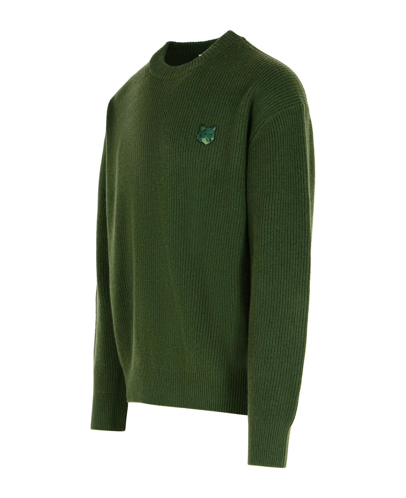 Maison Kitsuné Green Wool Sweater - Green ニットウェア