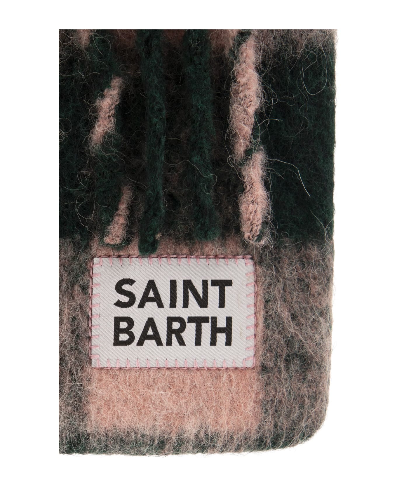 MC2 Saint Barth Fringe Clutch Bag With Shoulder Strap - Pink/green