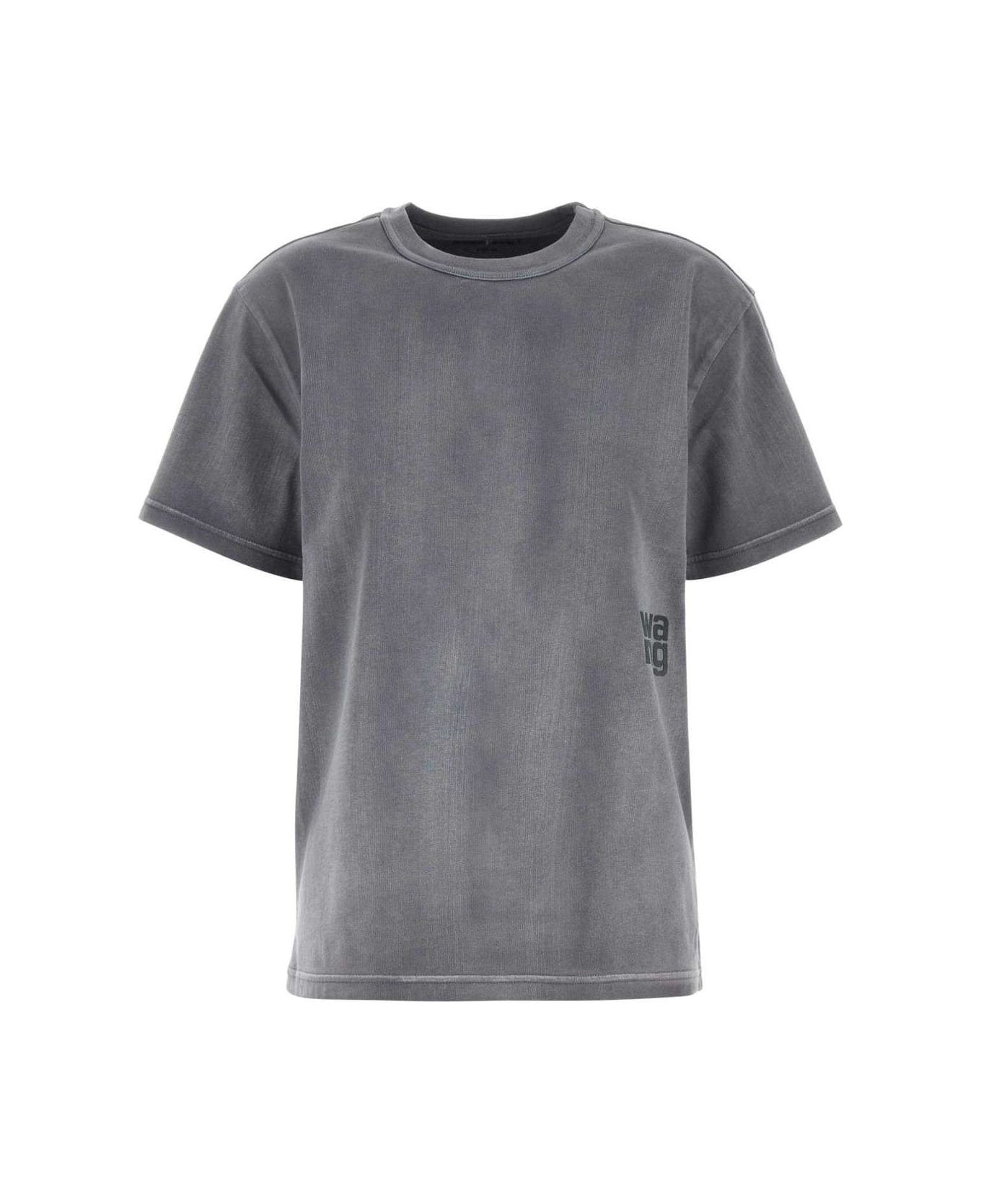 Alexander Wang Puff Logo Jersey T-shirt - WASHEDASPHALT