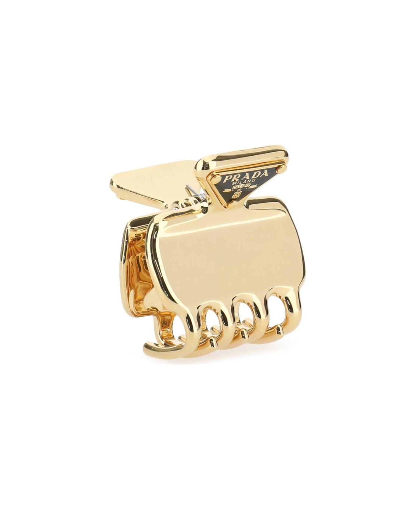 Prada Gold Metal Hair Clip - Gold