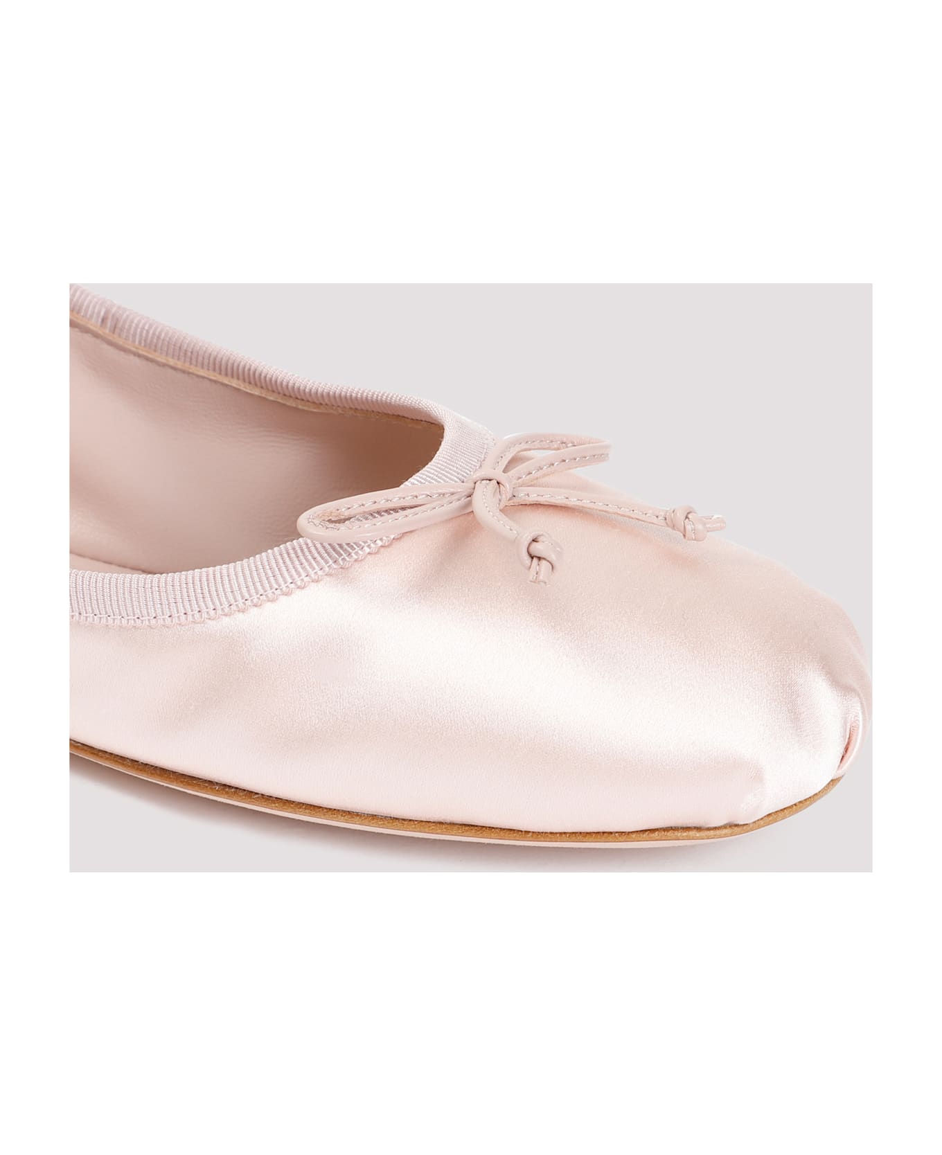 Miu Miu Light Pink Satin Ballerinas - ORCHIDEA