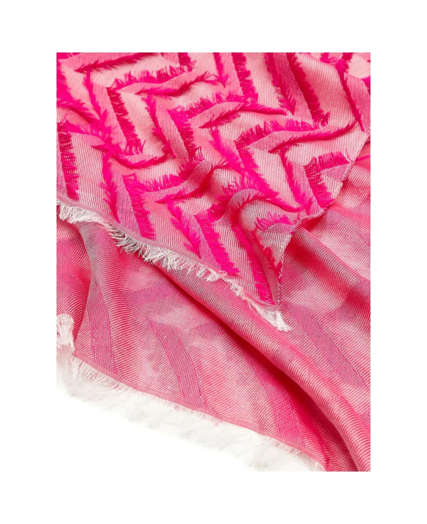 Emporio Armani Lady Woven Fil Coupe Stole - Electric Pink