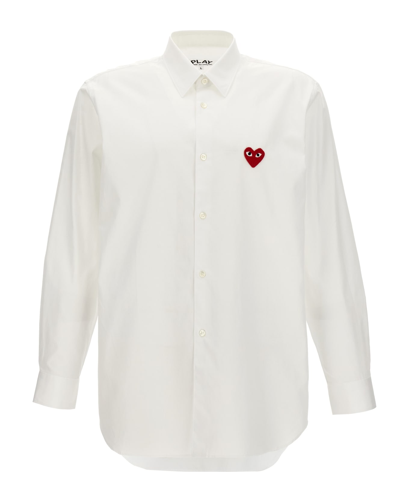 Comme des Garçons Play Logo Patch Shirt - White