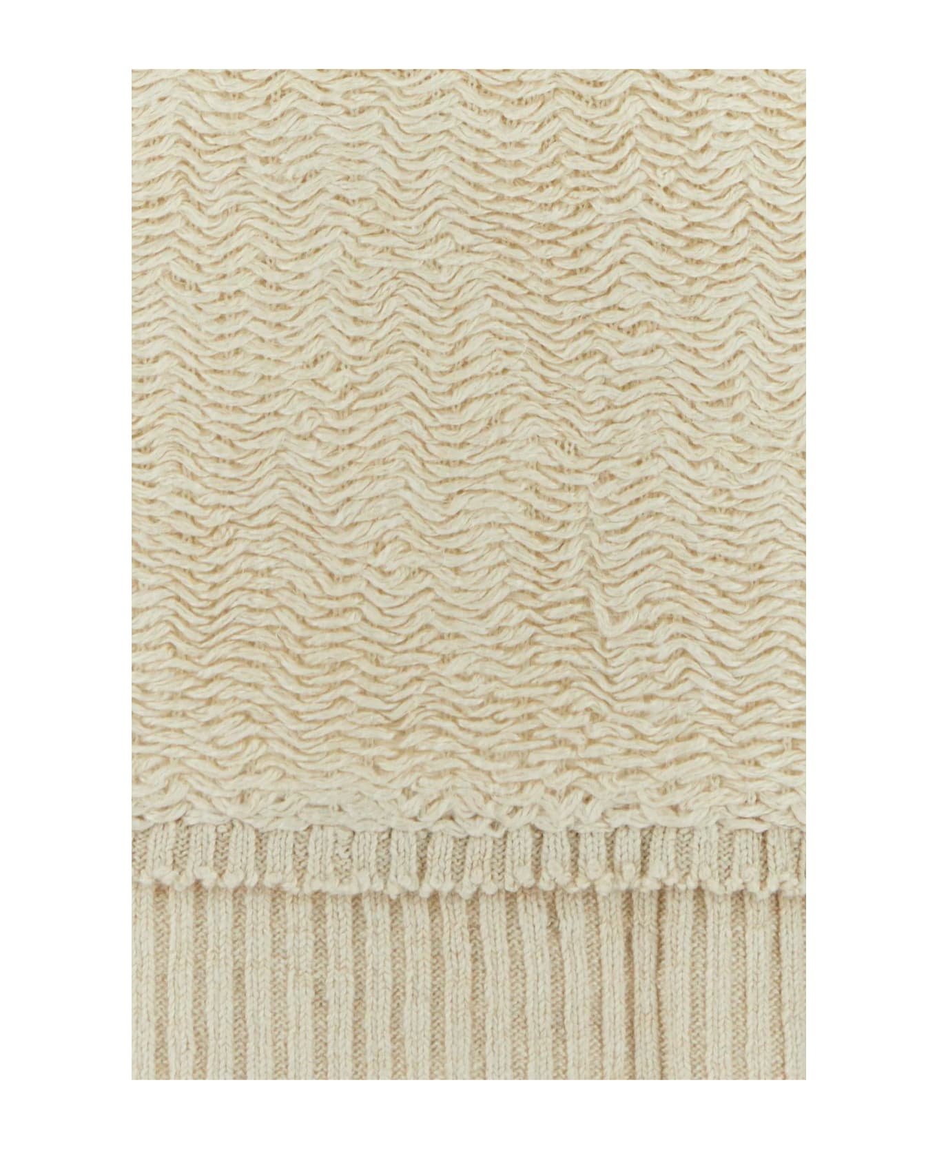Maison Margiela Sand Hemp Blend Oversize Sweater - BEIGE