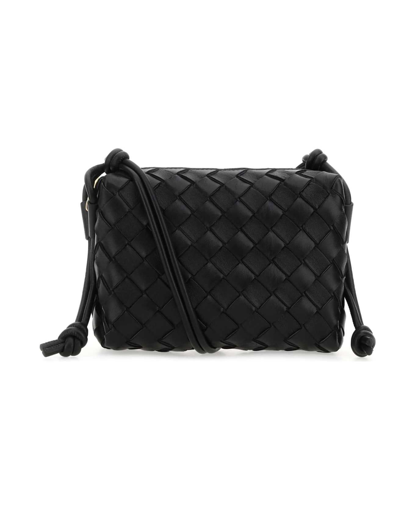 Bottega Veneta Black Leather Small Loop Crossbody Bag - 8425