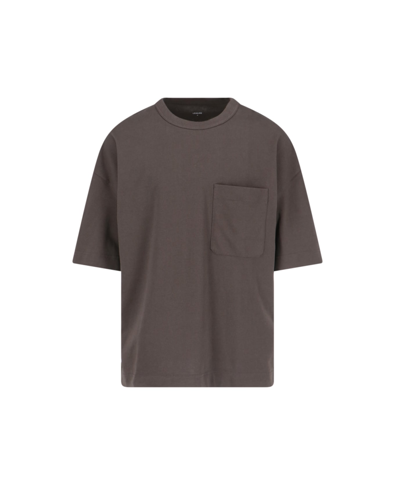 Lemaire Cropped T-shirt With Pocket - Brown シャツ