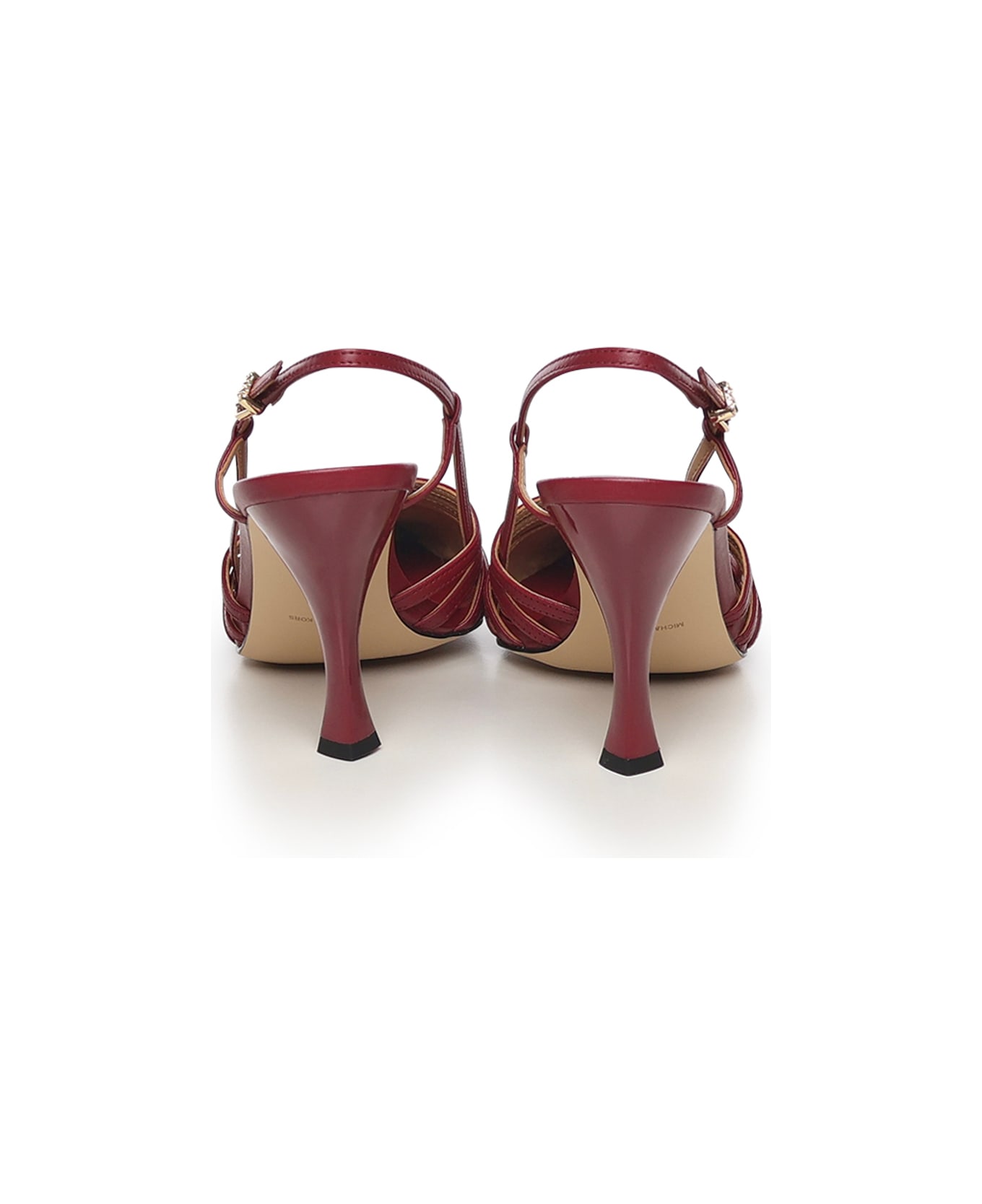 MICHAEL Michael Kors Haisley Leather Slingback - Mulberry
