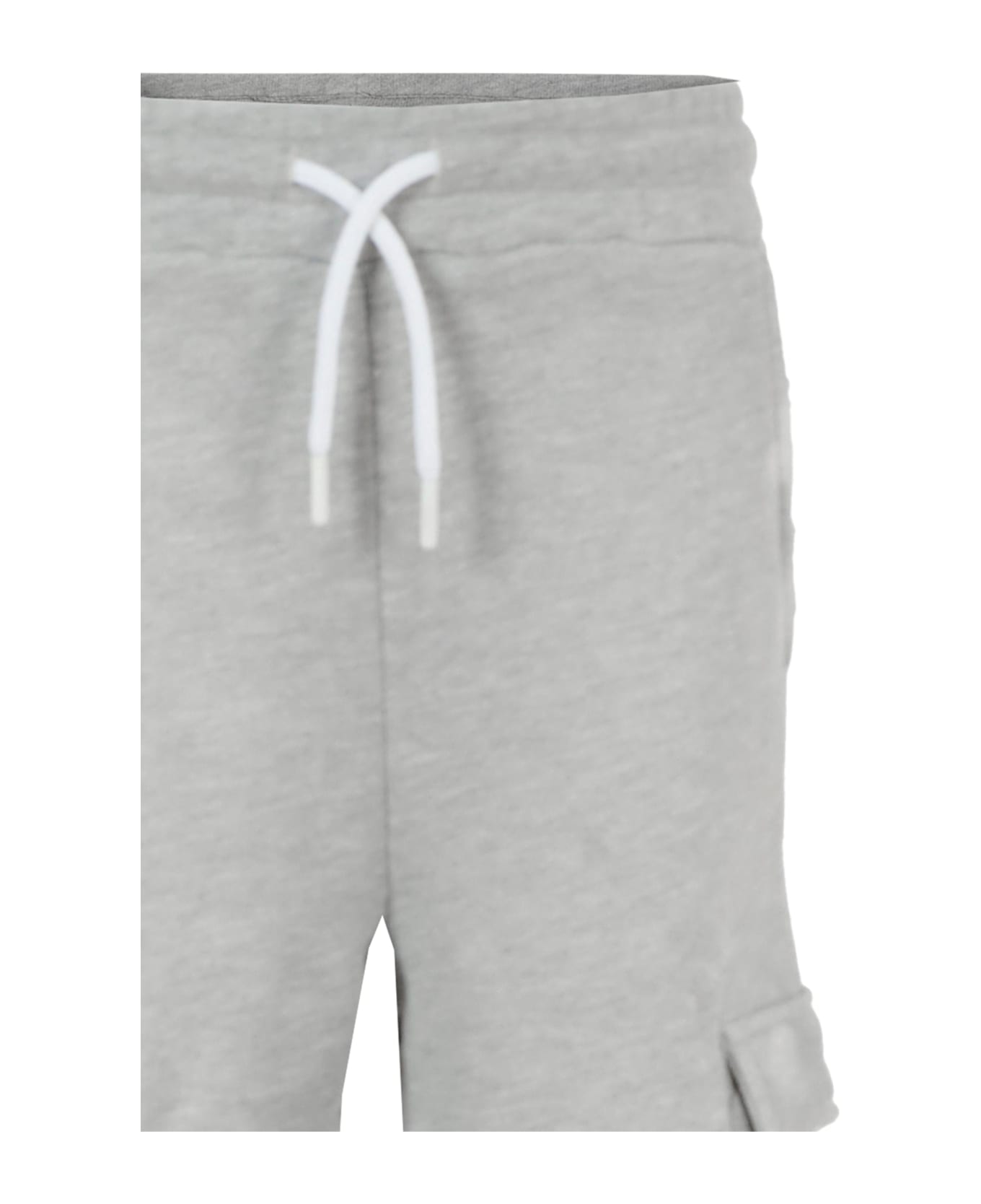 MSGM Grey Trousers For Boy With Logo - Grey