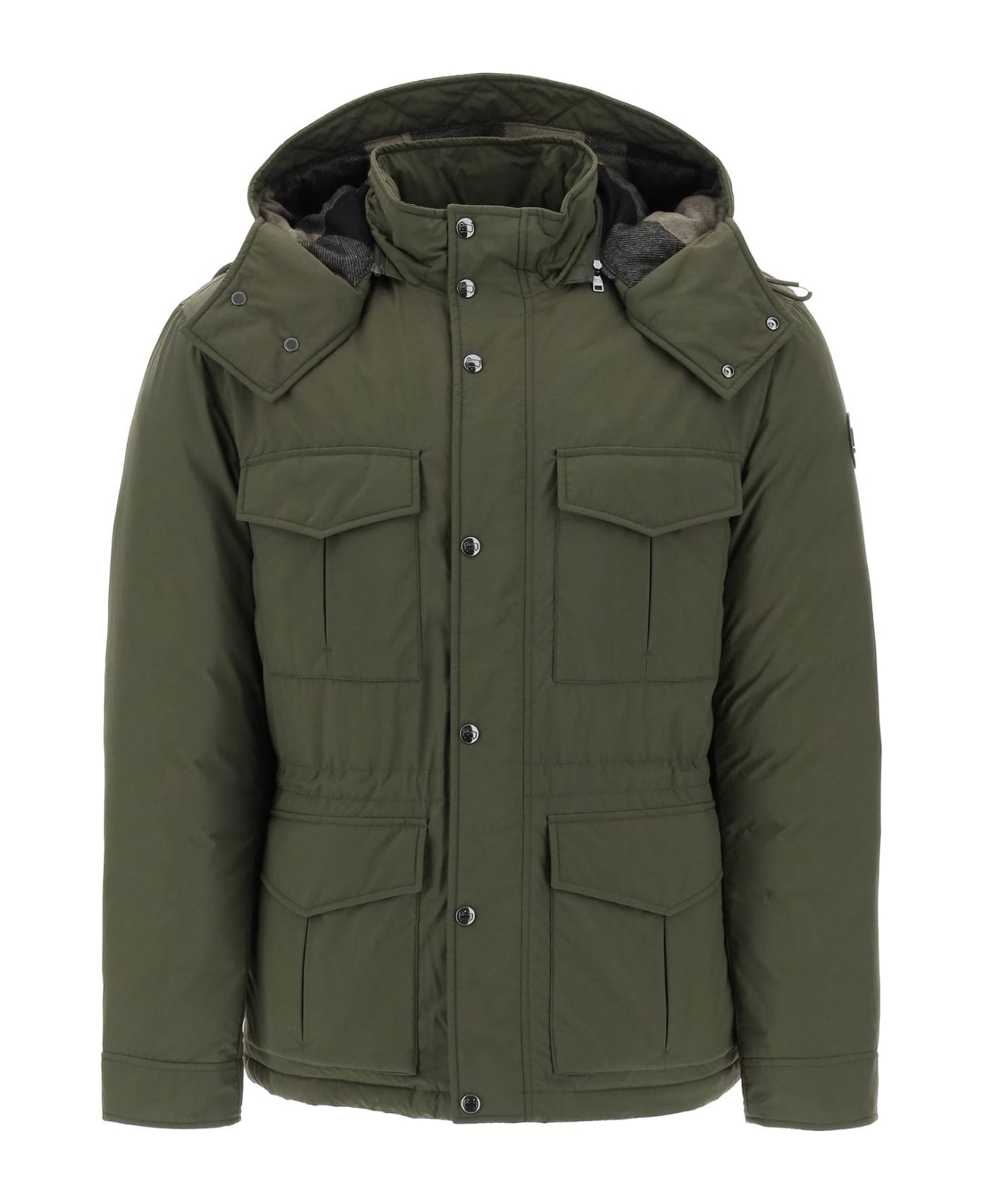 Woolrich 'aleutian' Hooded Field Jacket - Dark Green