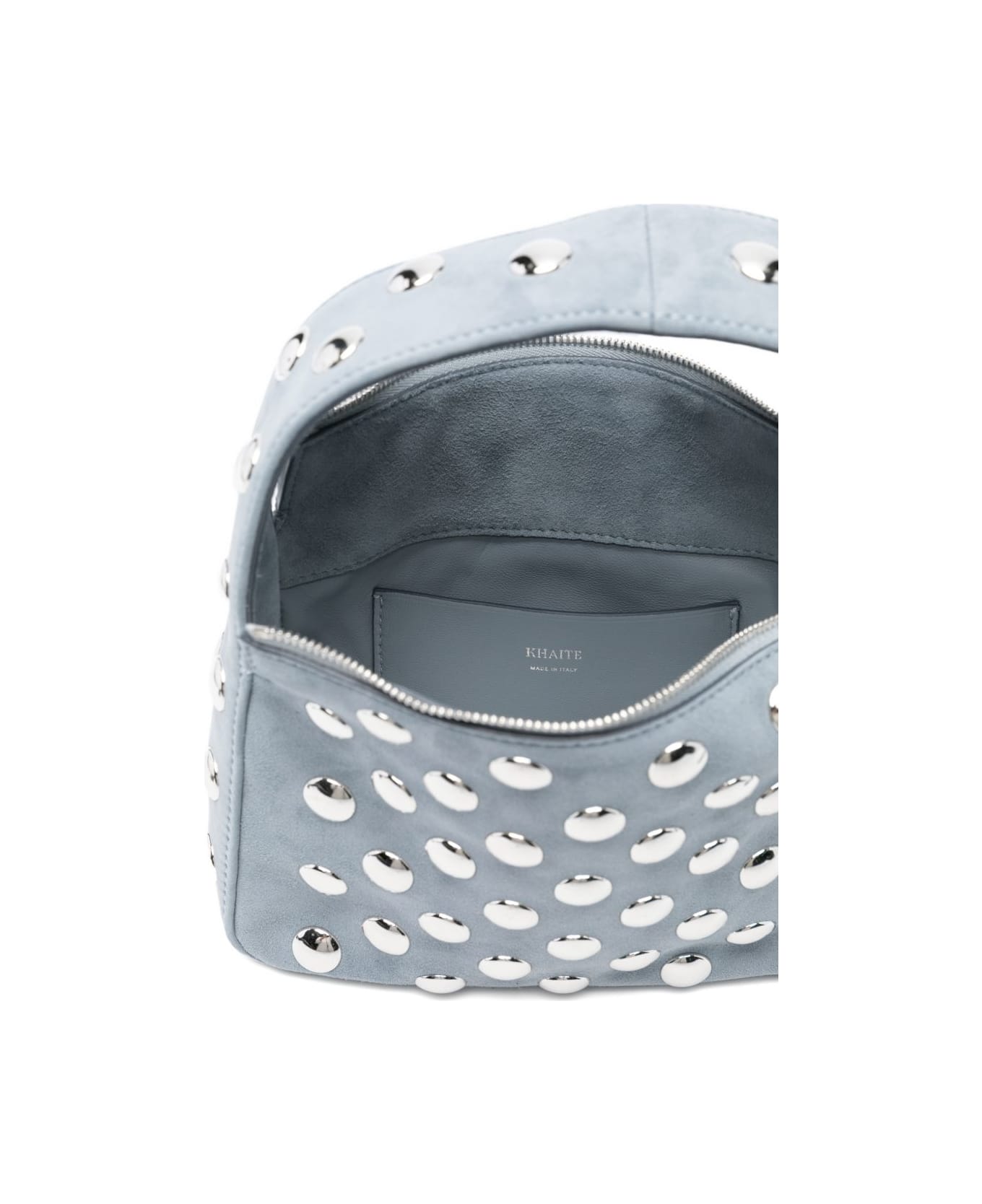 Khaite Elena Small Leather Hobo Bag - Grey