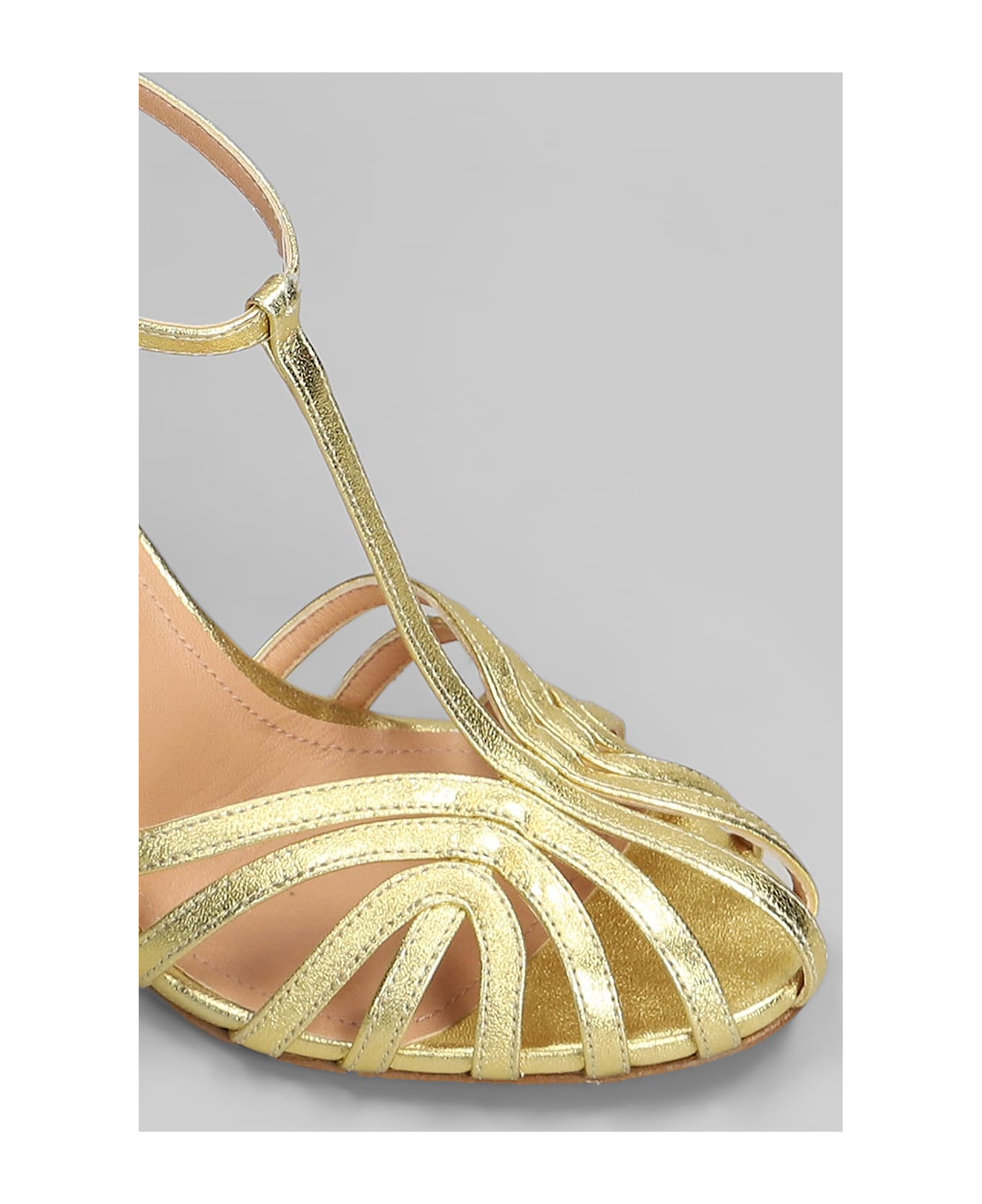 The Seller Sandals In Gold Leather - gold