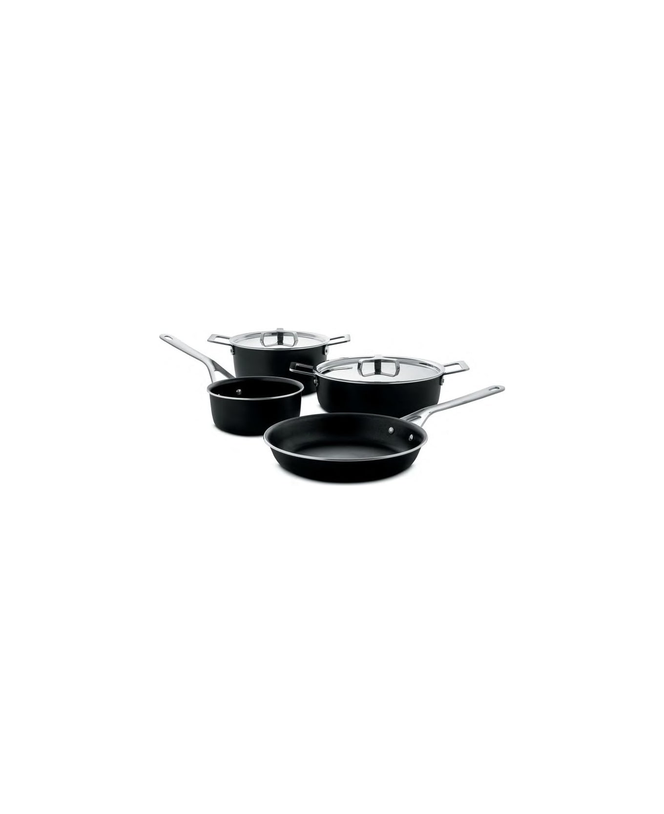 Alessi Pots&pans Set 6 Pentole A Alessi - Nero