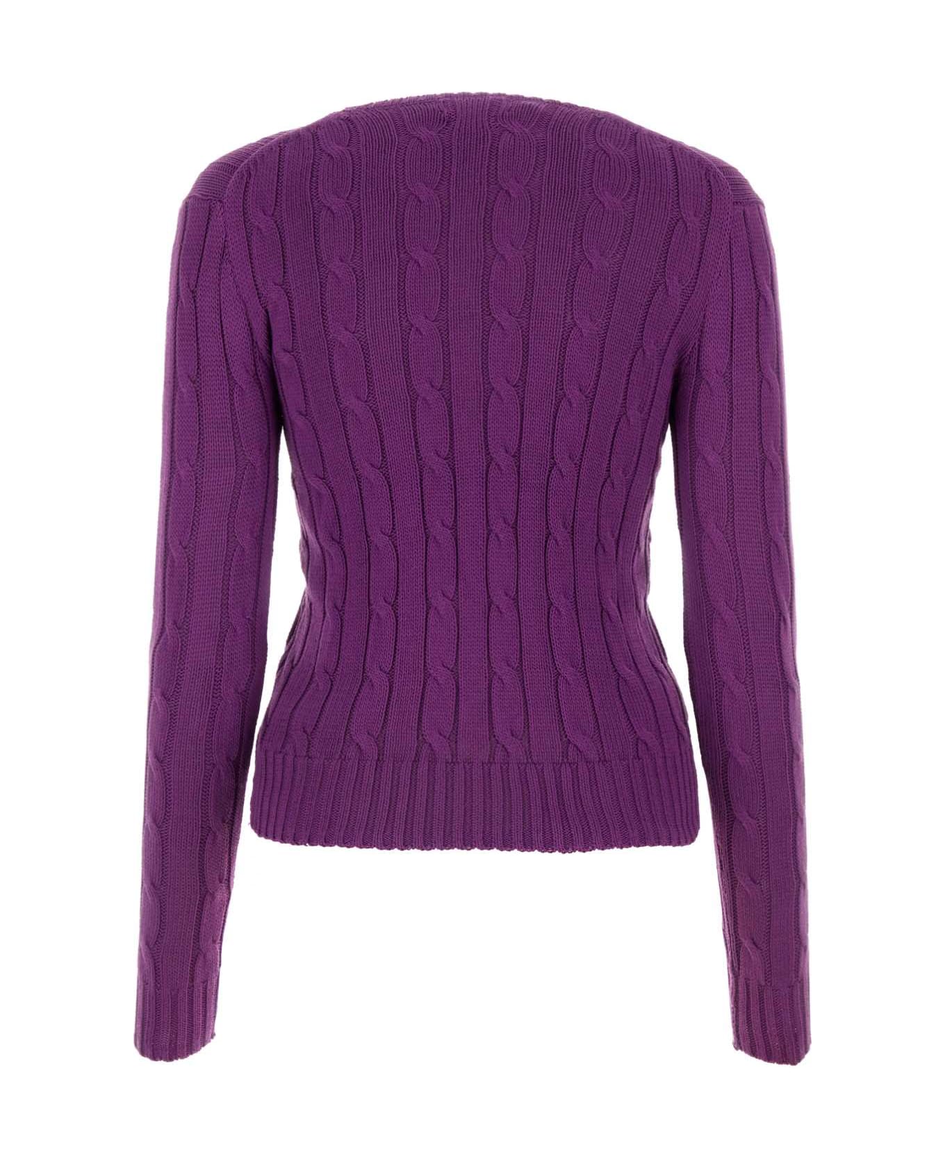 Polo Ralph Lauren Purple Cotton Sweater - PALOMAPURPLE