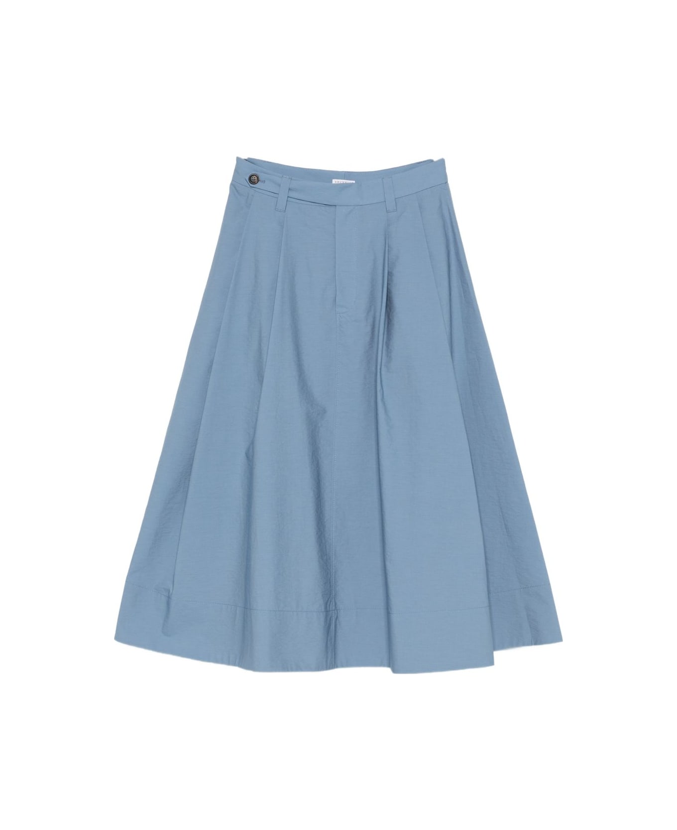 Brunello Cucinelli Cotton Long Skirt - Blue