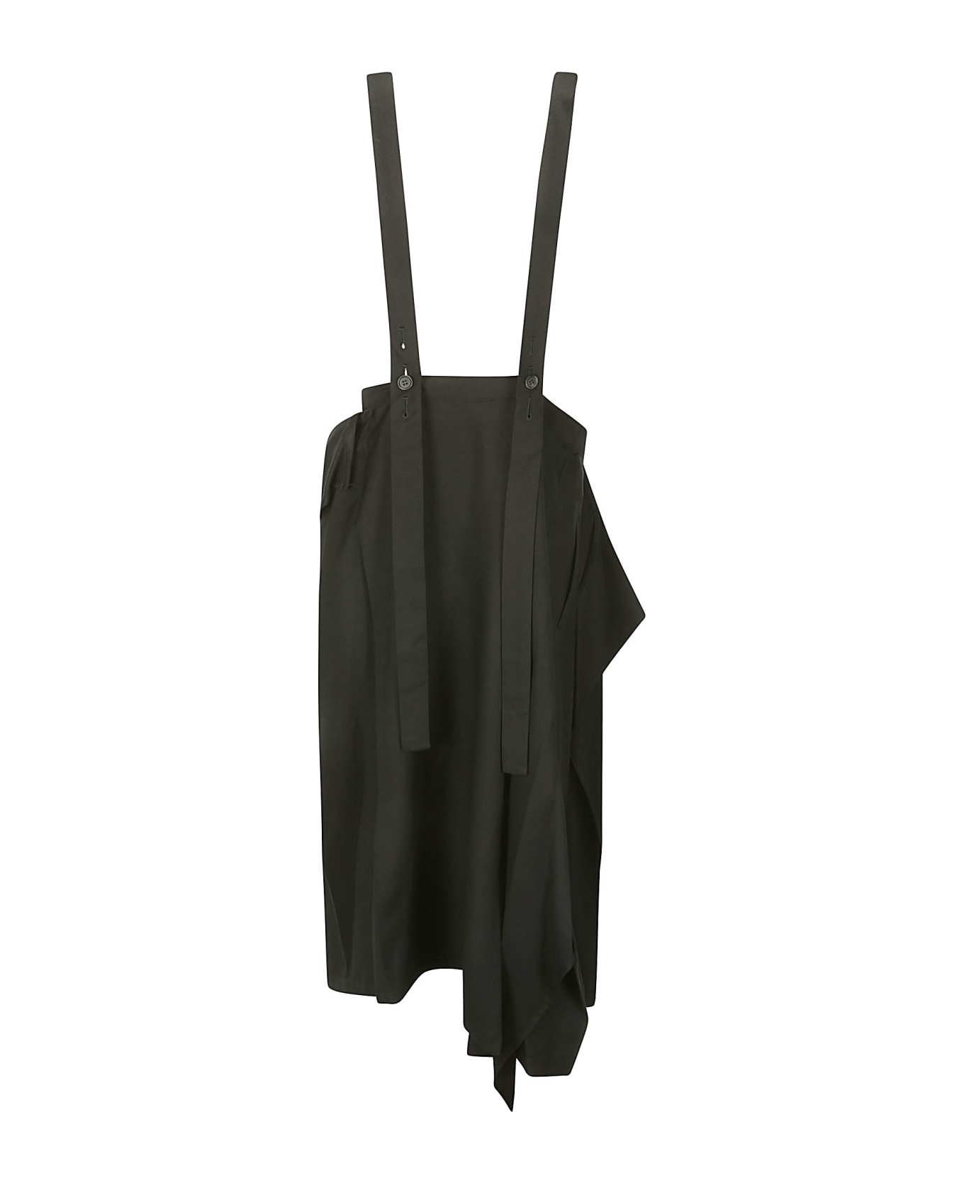 Yohji Yamamoto R-suspender Skirt - BLACK