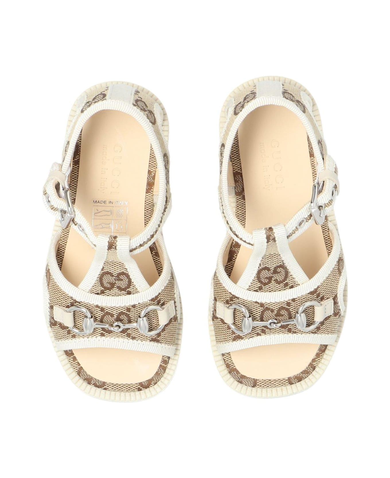 Gucci Buckled Open Toe Sandals - Panna