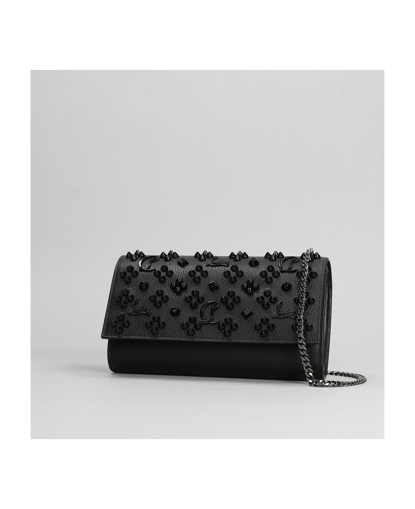 Christian Louboutin Paloma Clutch In Black Leather - Black