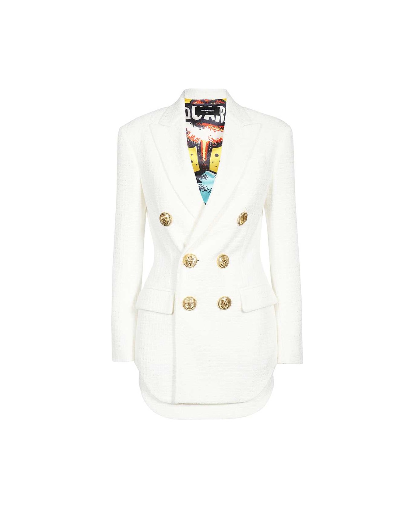 Dsquared2 Double Breasted Blazer - White