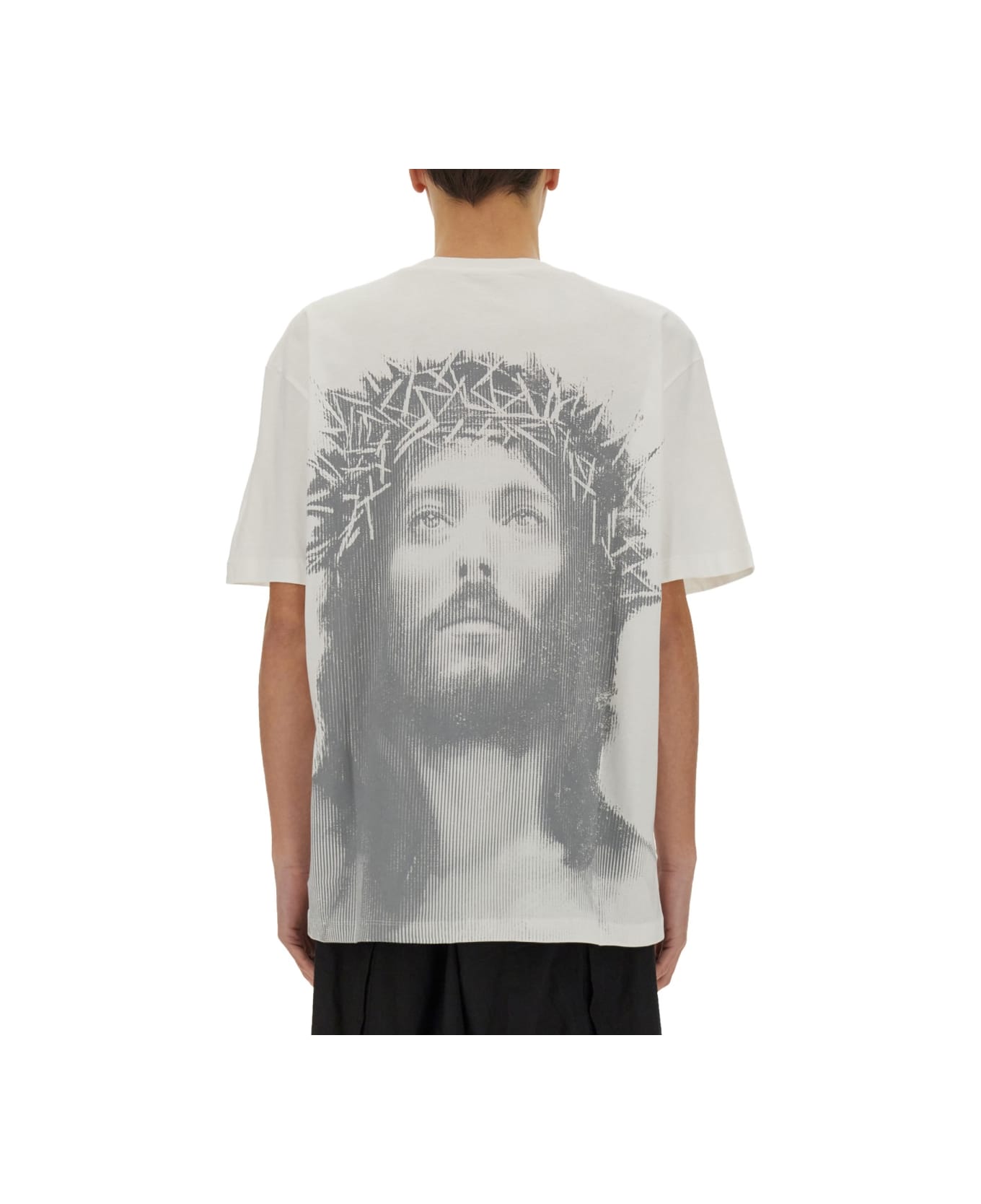 ih nom uh nit Jesus Love All Print T-shirt - WHITE