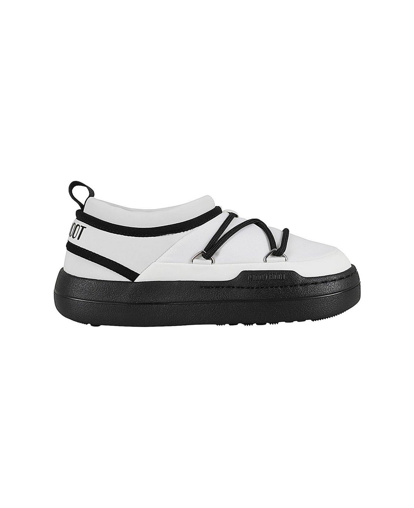 Moon Boot Park Icon Round Toe Sneakers - Black/white