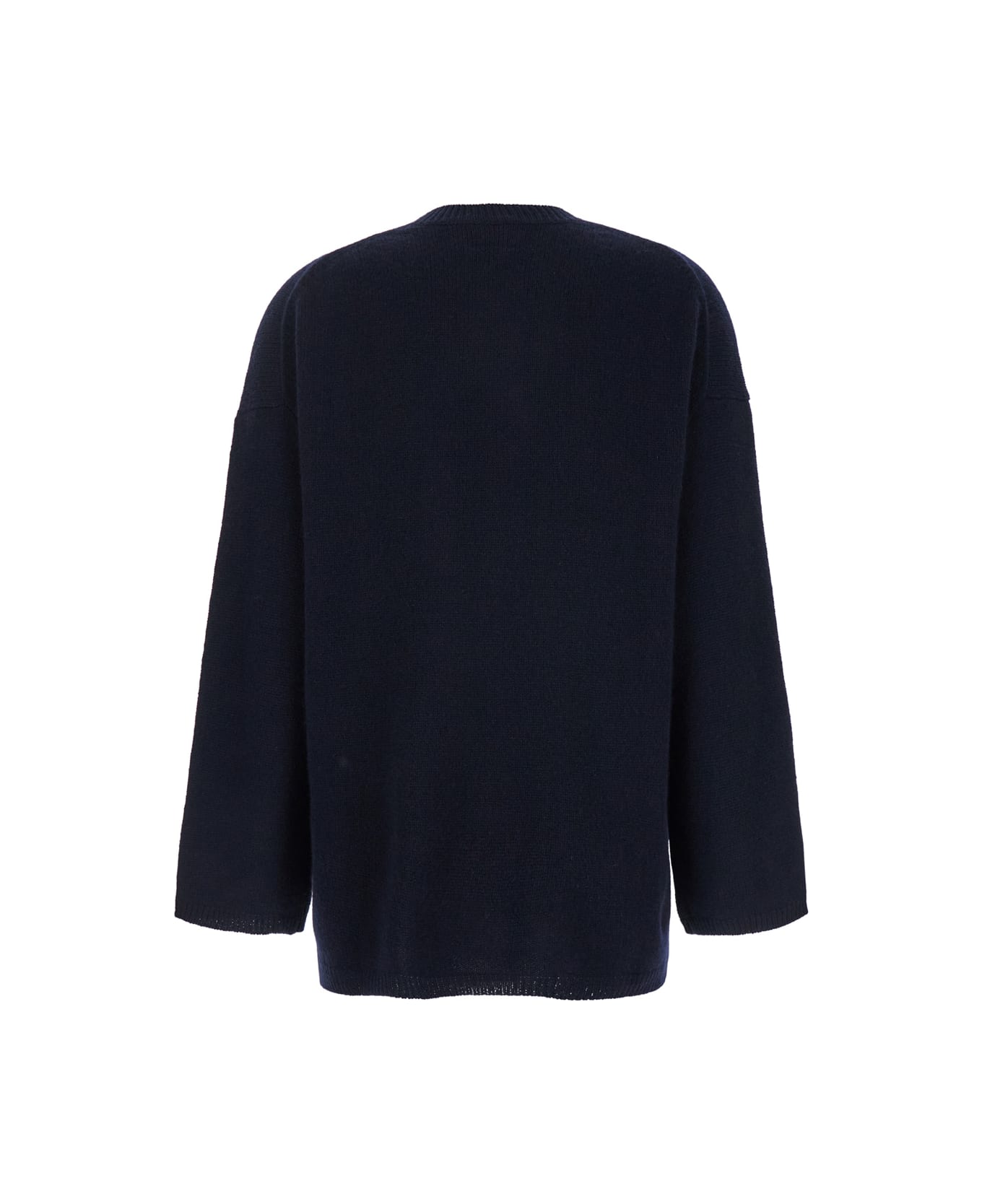 Allude Blue Relaxed Crewneck Sweater In Cashmere Woman - Blu