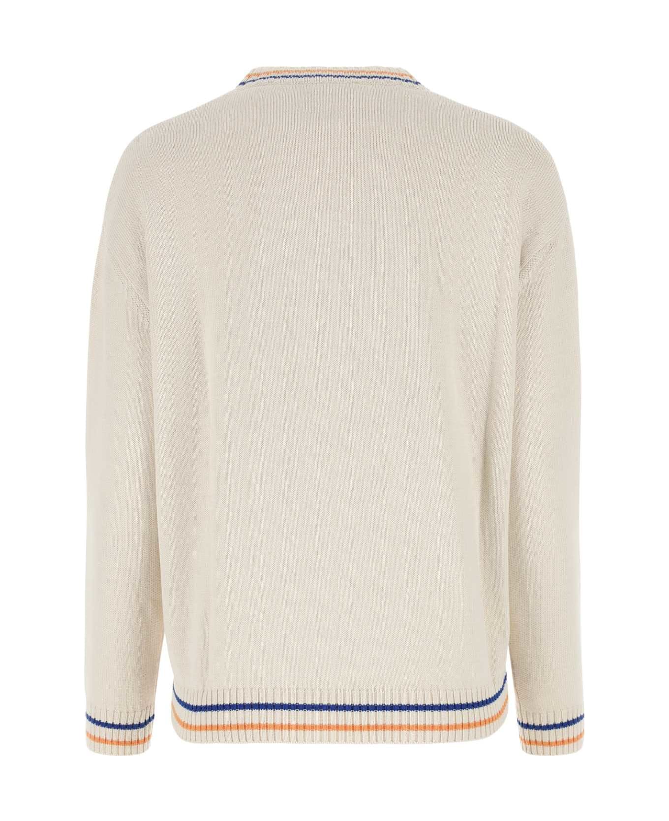 Weekend Max Mara Ivory Cotton Blend Ticino Sweater - 005