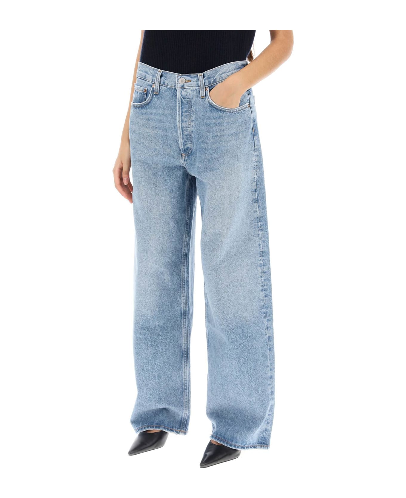 AGOLDE Low Slung Baggy Jeans - LIBERTINE (Light blue)