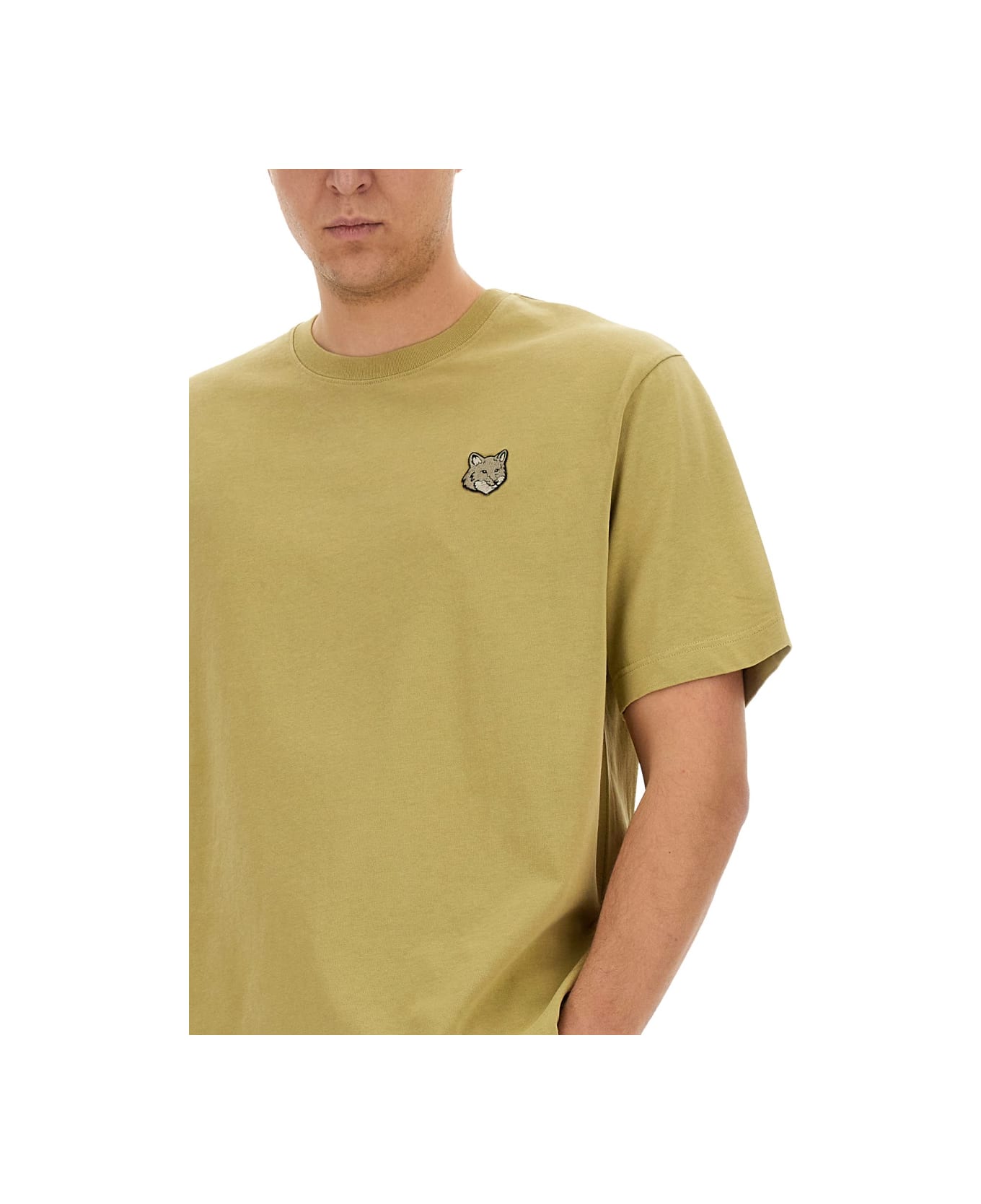 Maison Kitsuné "fox Head" T-shirt - BEIGE