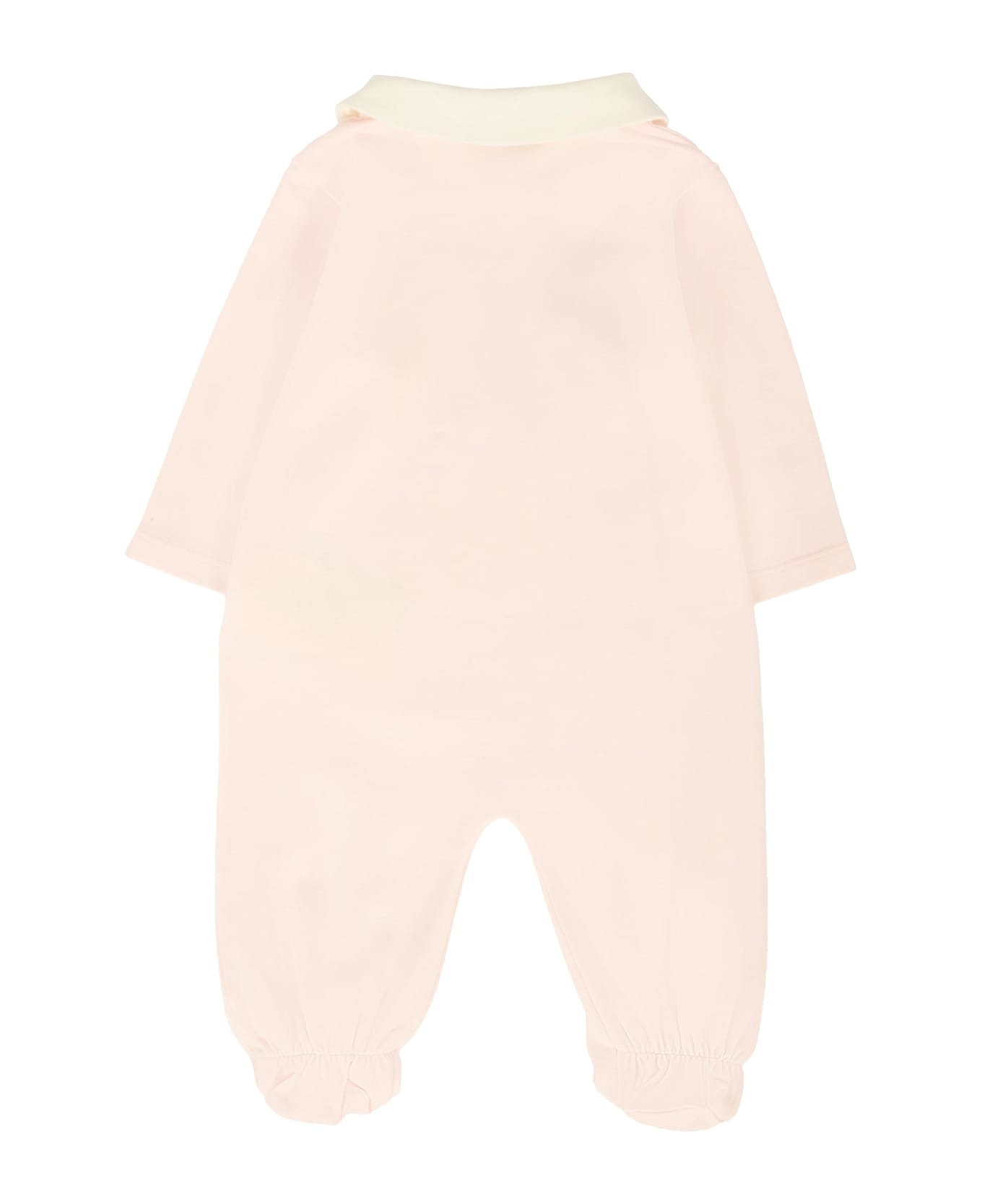 Fendi Pink Babygrow Suit For Baby Girl With Bear - Pink