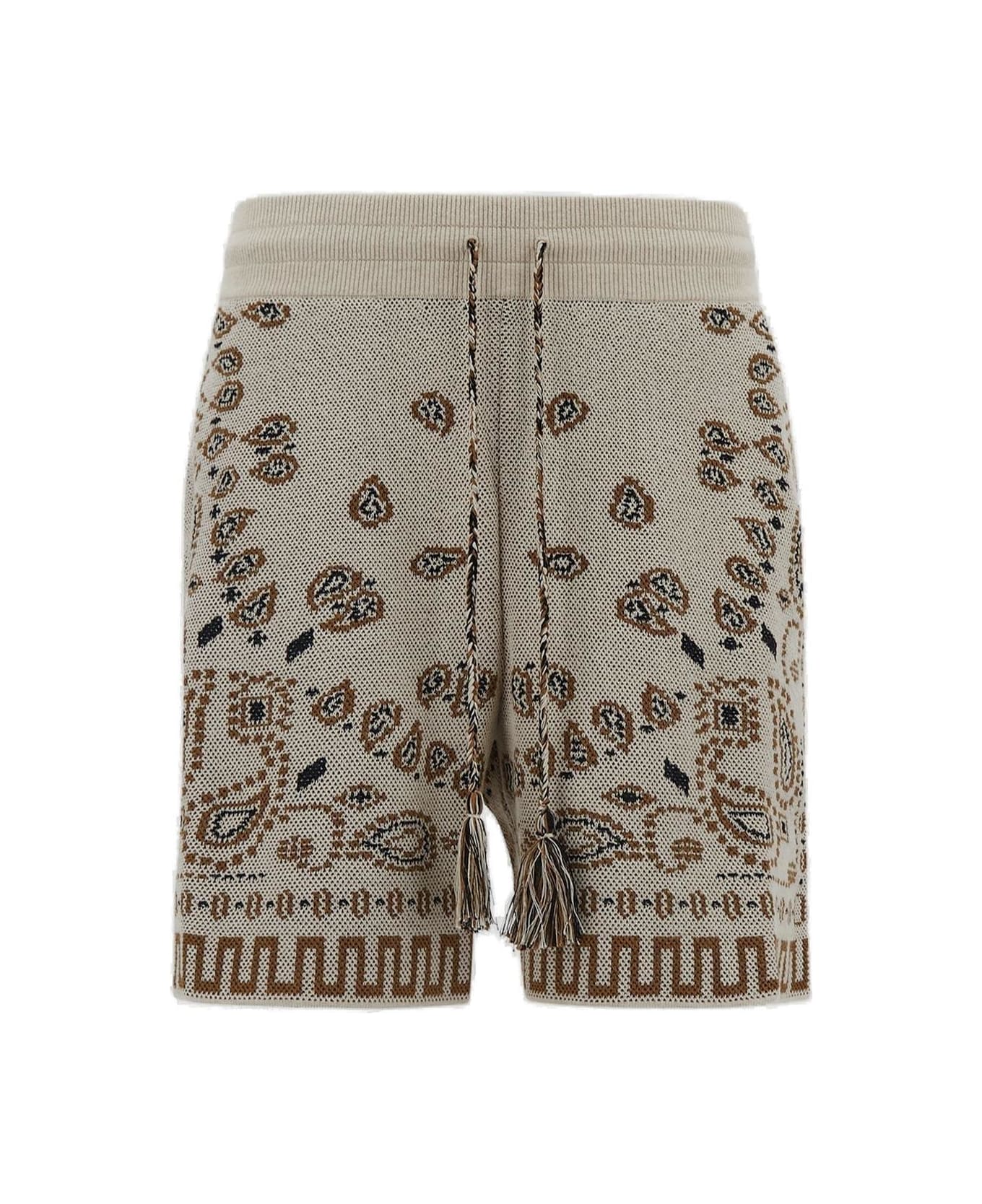 Alanui Bandana-pattern Drawstring Shorts - Beige